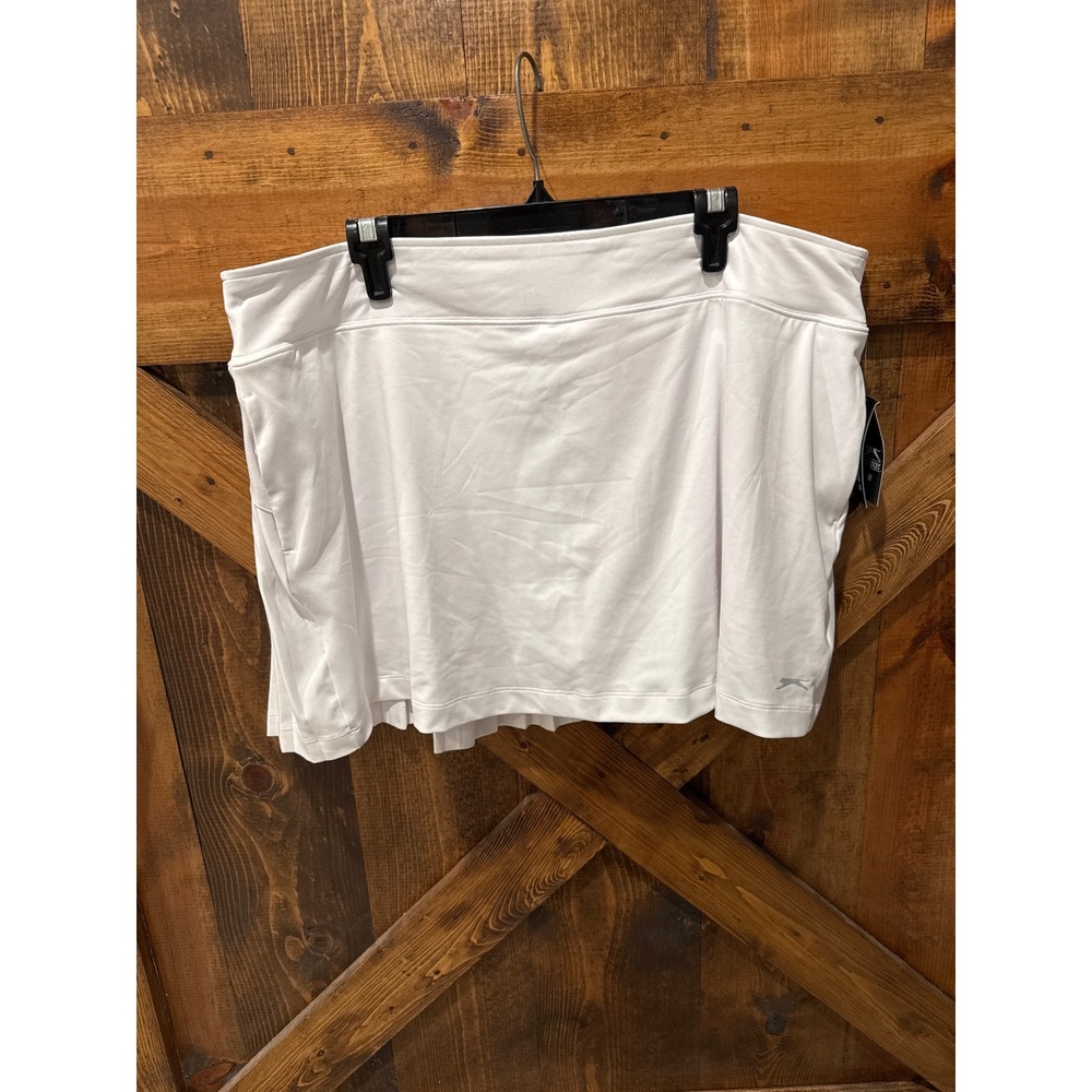 Slazenger Golf Tech Pleated Skort White XXL NWT Athletic Tennis Skirt